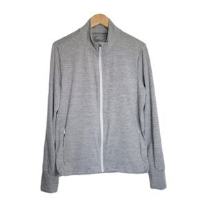 Market & Spruce Active SPF40 Grey Striped Full Zip Light Jacket Sz XL